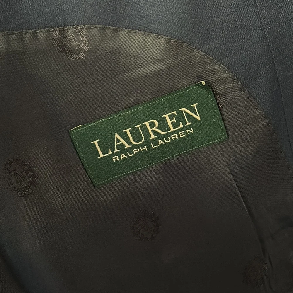 LAUREN Ralph Lauren Men’s Navy 100% Wool Blazer Suit Jacket
